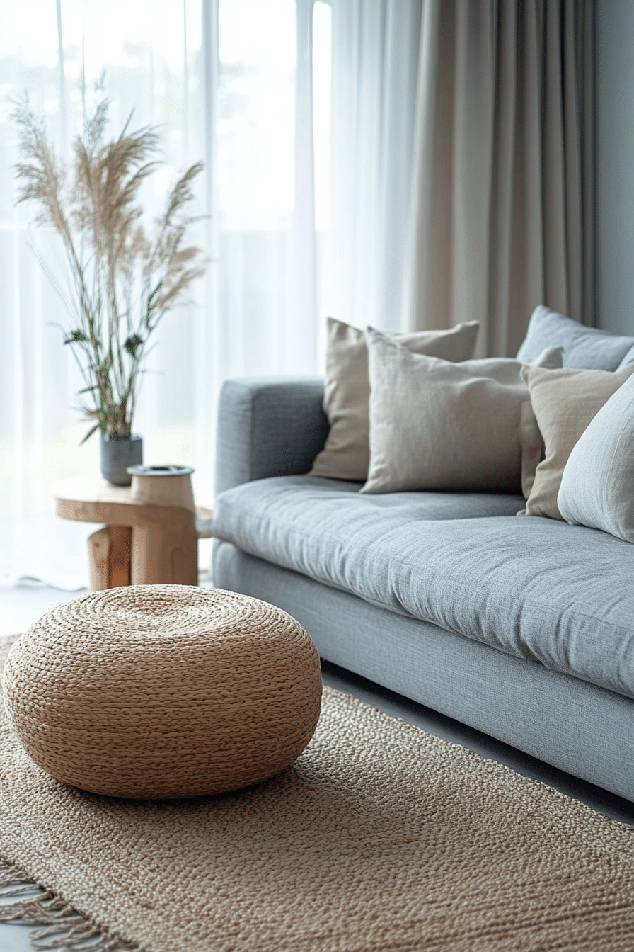 Charcoal couch living room