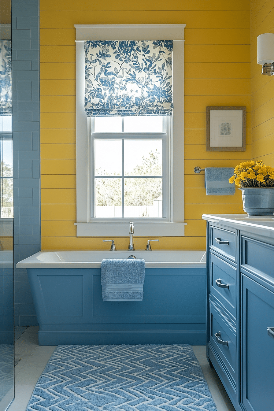 yellow and blue bathroom ideas