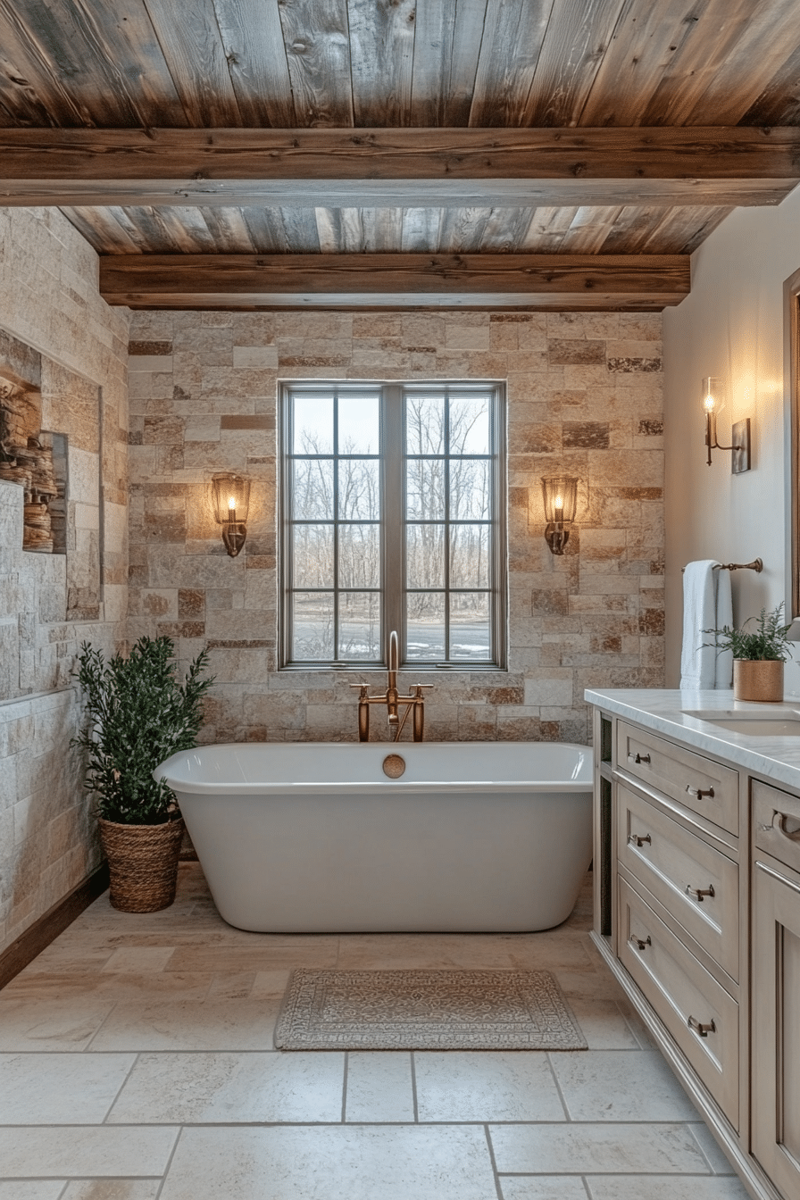 farmhouse style bathroom