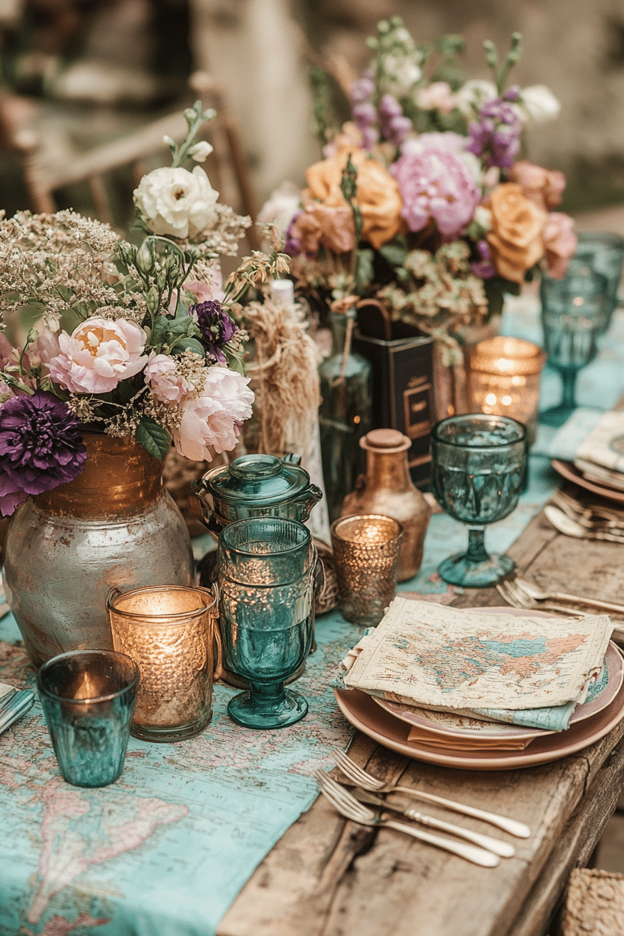 boho wedding table decorations