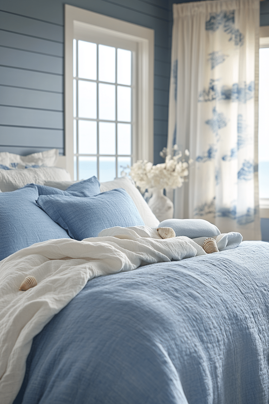 Ocean-Inspired Sanctuary for Barndominium Bedroom Ideas