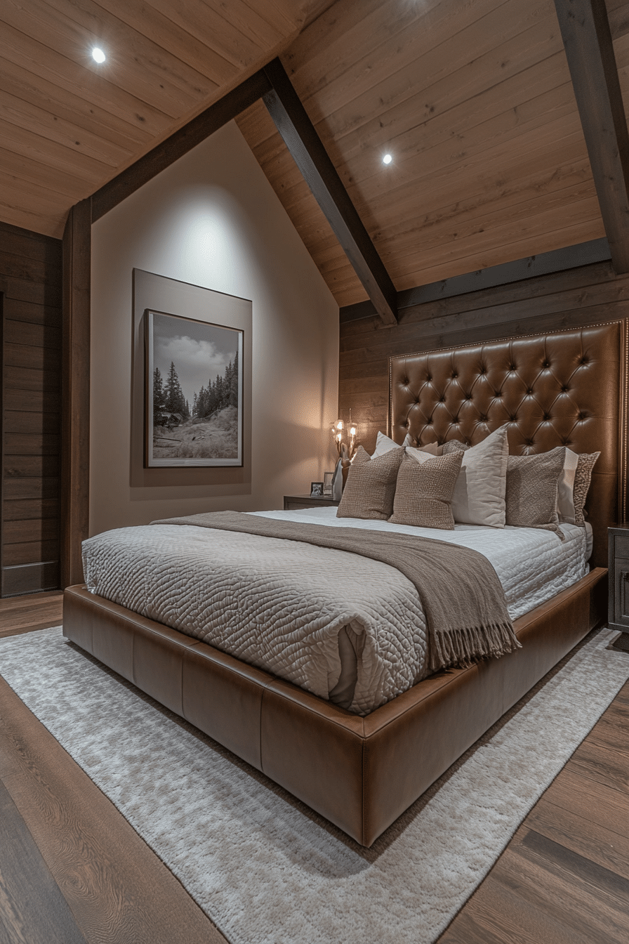 Sleek Luxury Retreat for Barndominium Bedroom Ideas