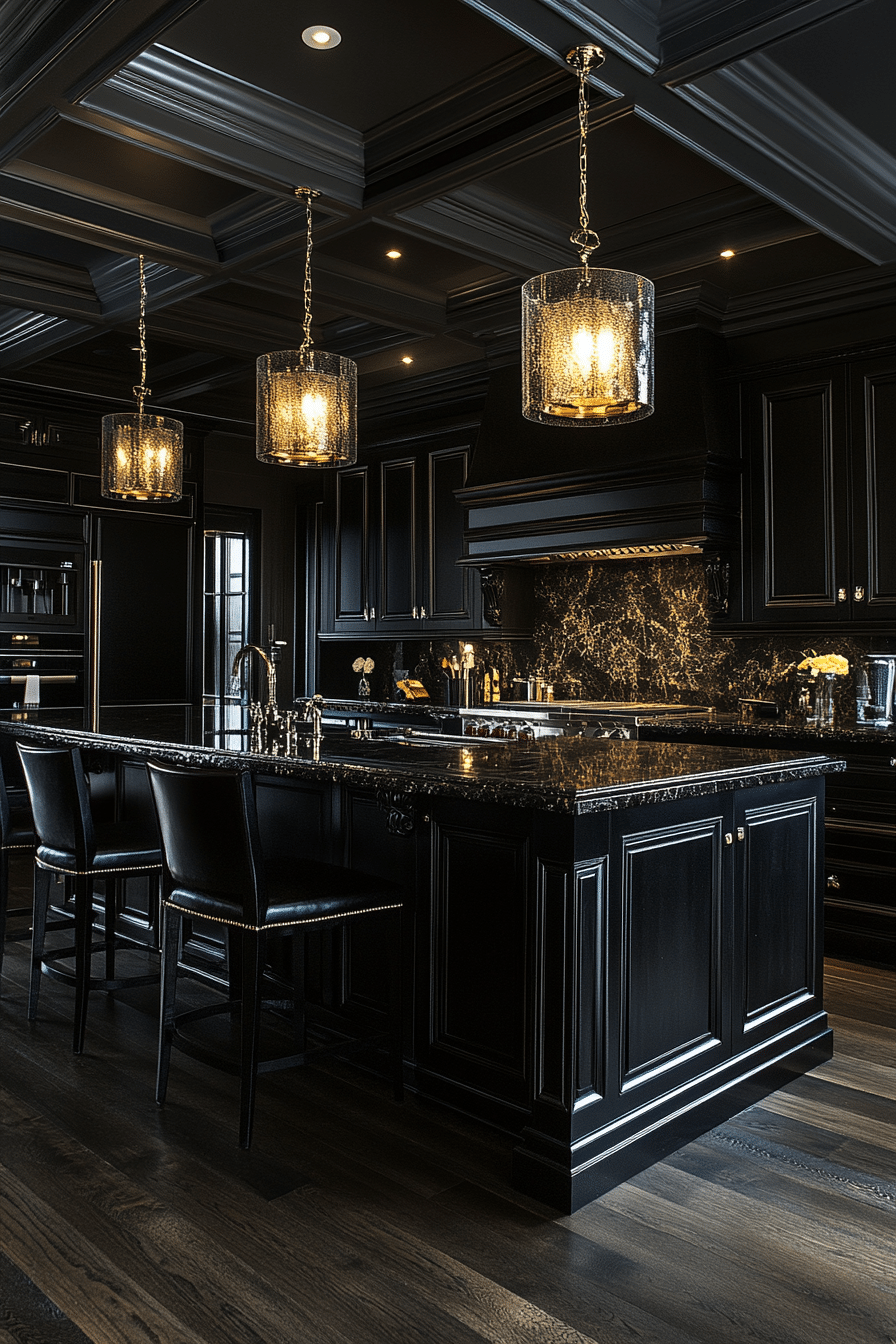 dark kitchen cabinets