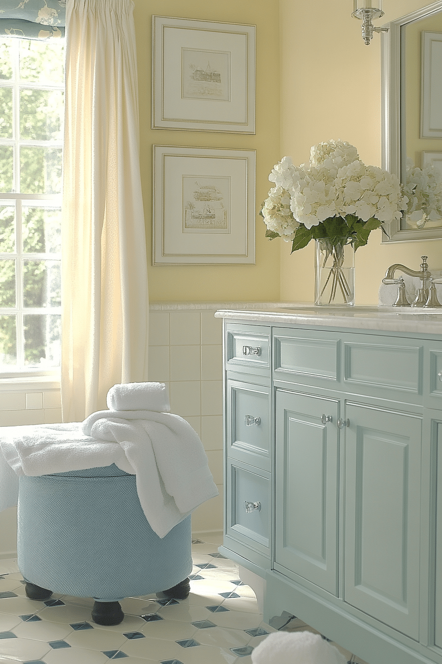 yellow and blue bathroom ideas