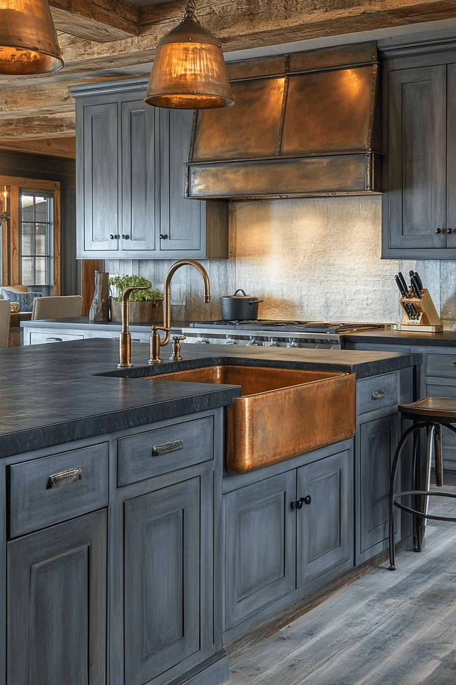 gray kitchen cabinets