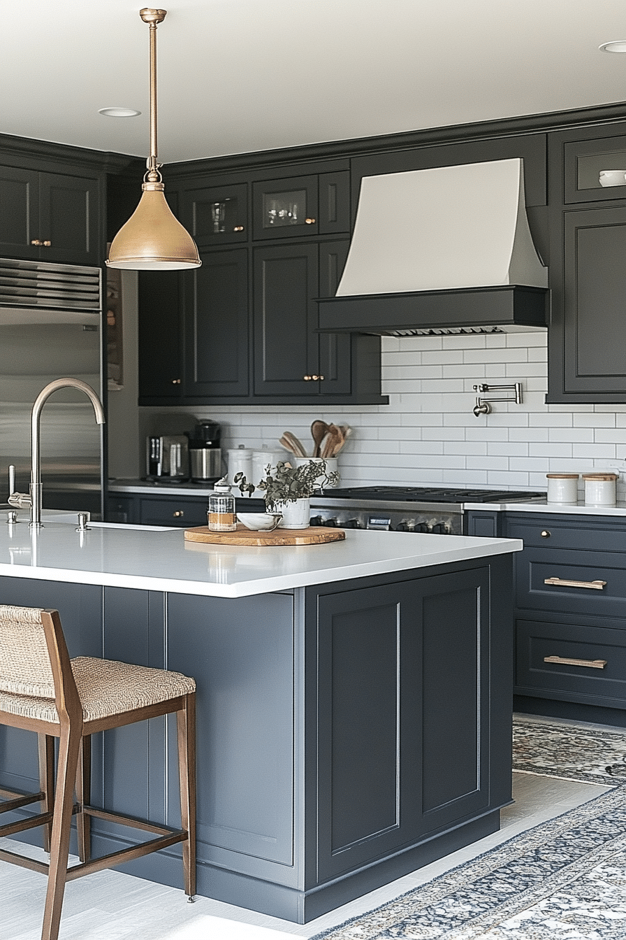 dark kitchen cabinets