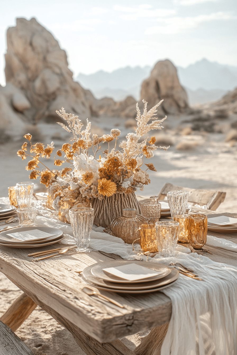 boho wedding table decorations