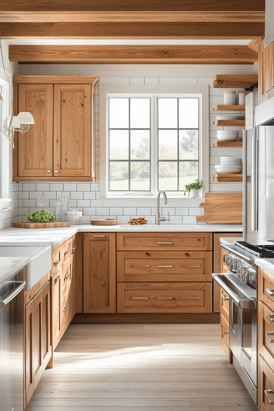 oak kitchen cabinets