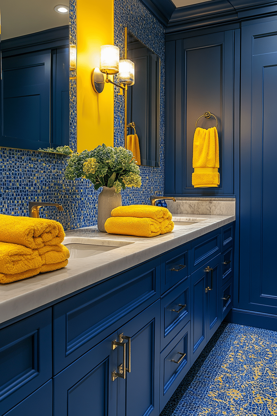 yellow and blue bathroom ideas