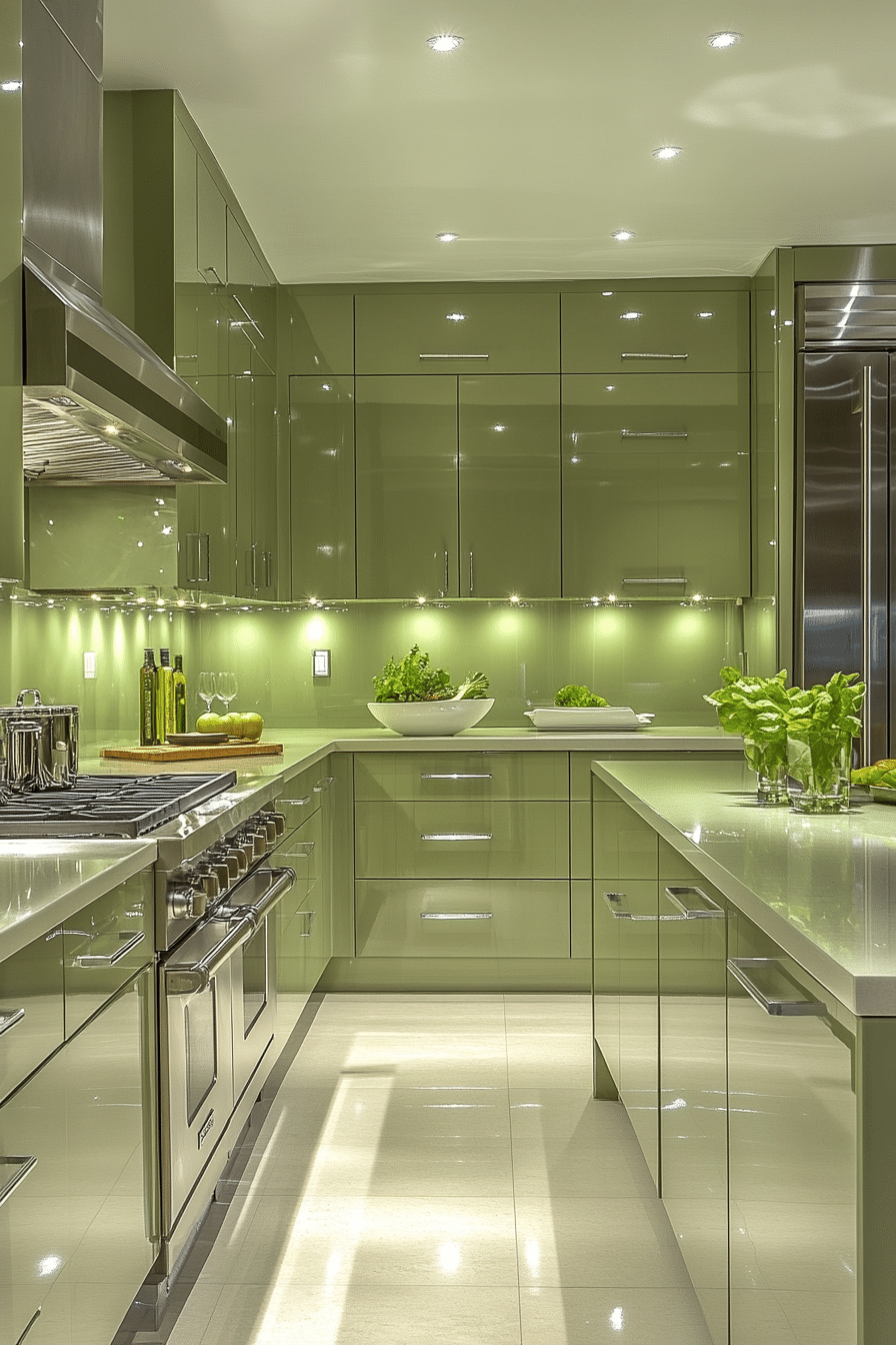 sage green kitchen