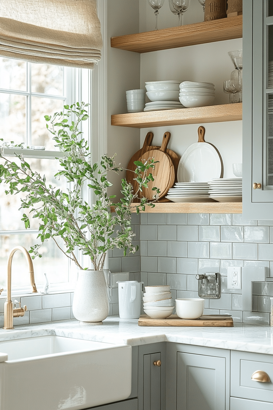 gray kitchen cabinets