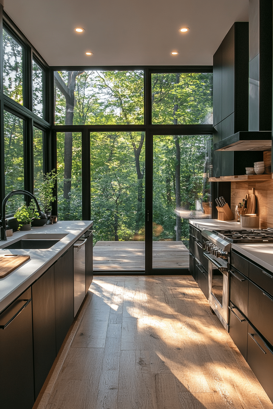 black kitchen cabinets