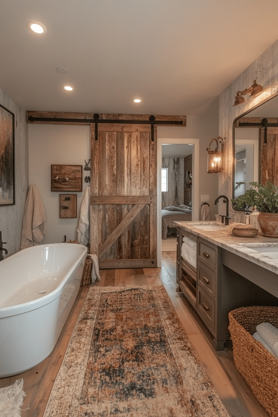 farmhouse style bathroom