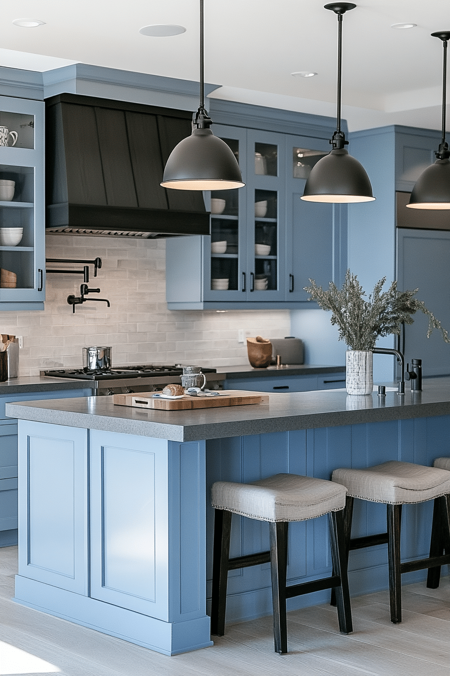 Powder Blue Kitchen Cabinets