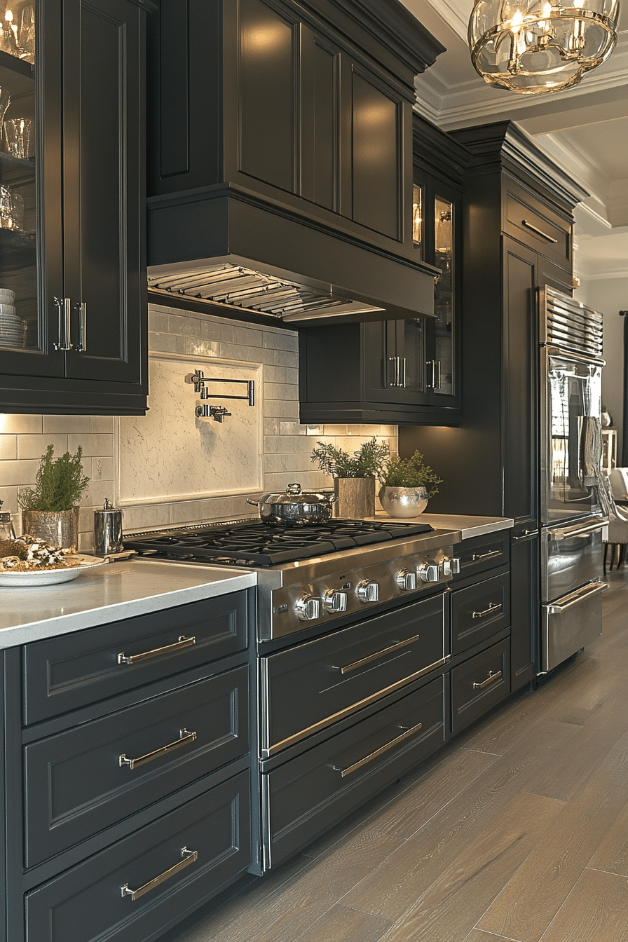 gray kitchen cabinets