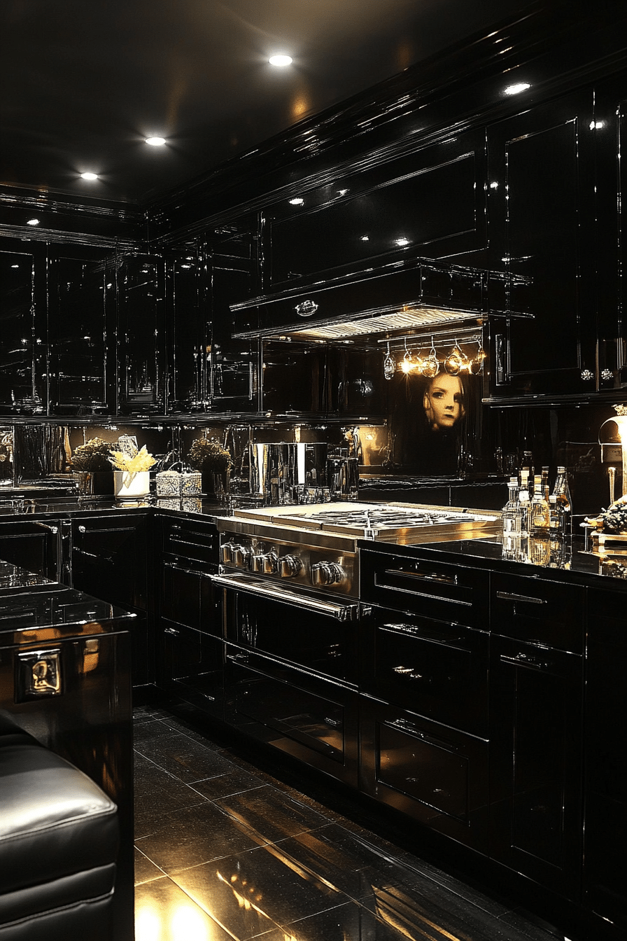 dark kitchen cabinets