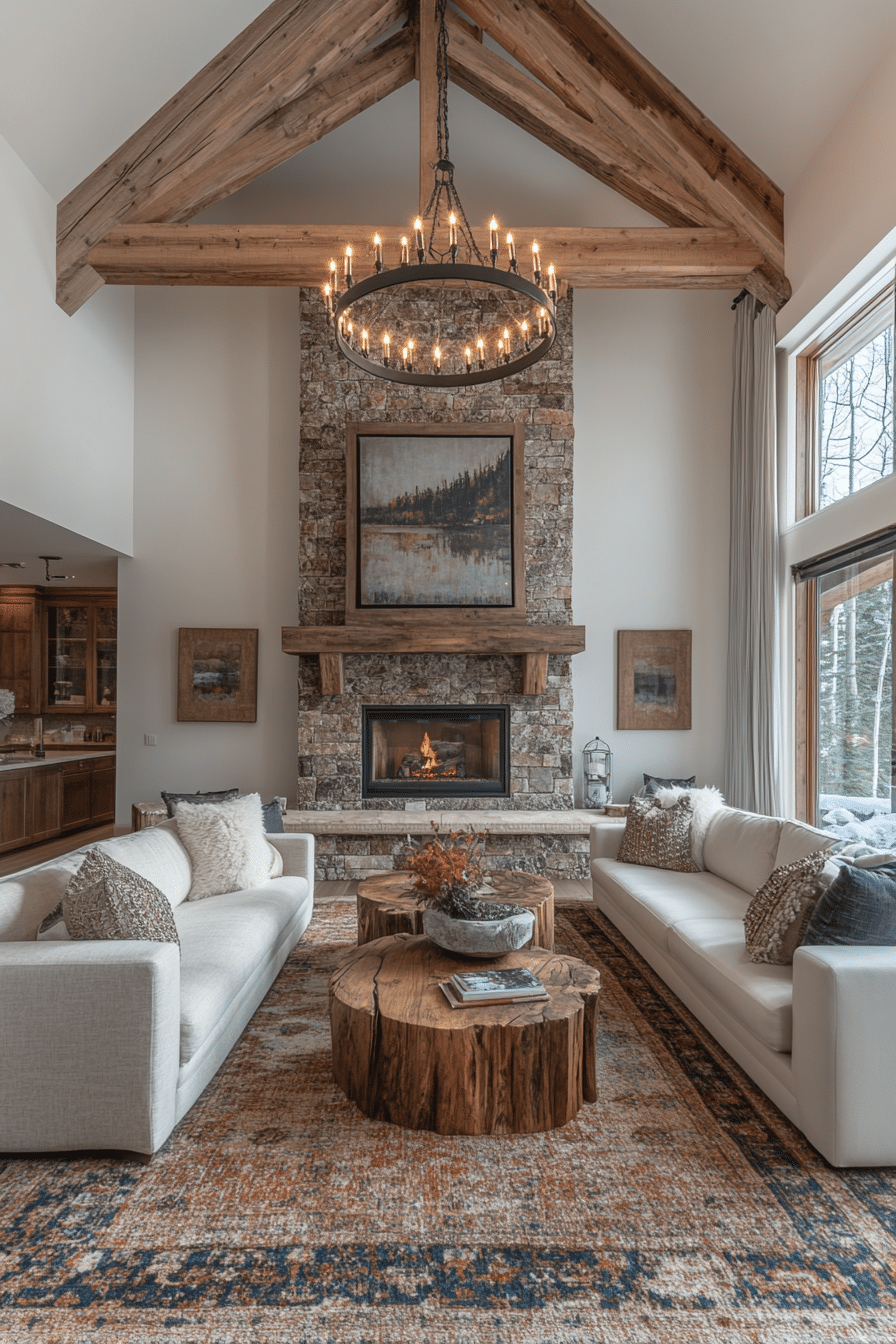 rustic modern living room