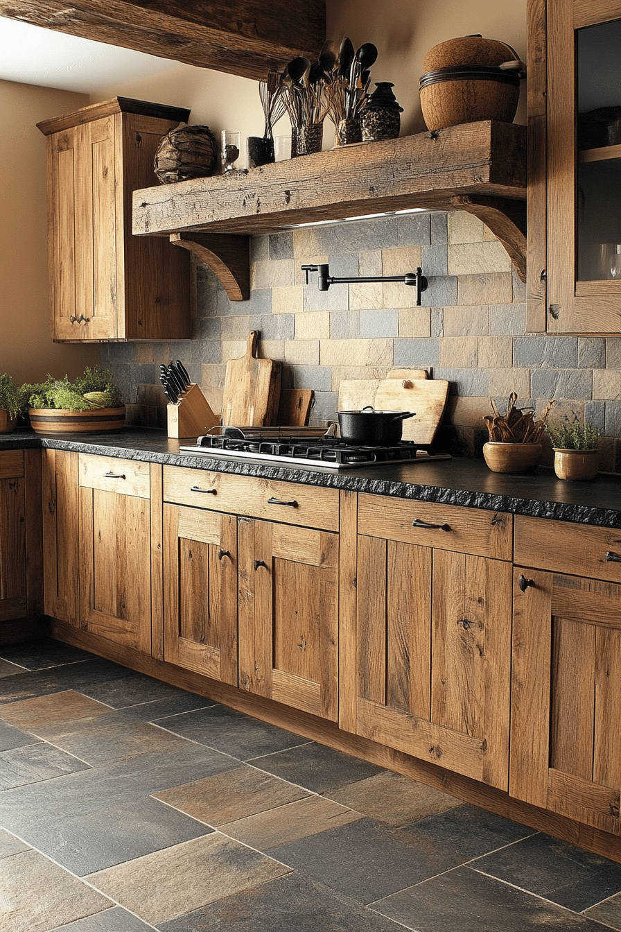 oak kitchen cabinets