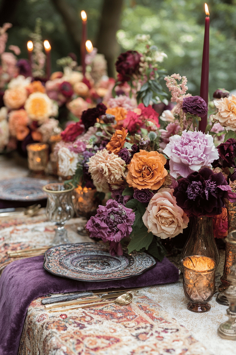 boho wedding table decorations