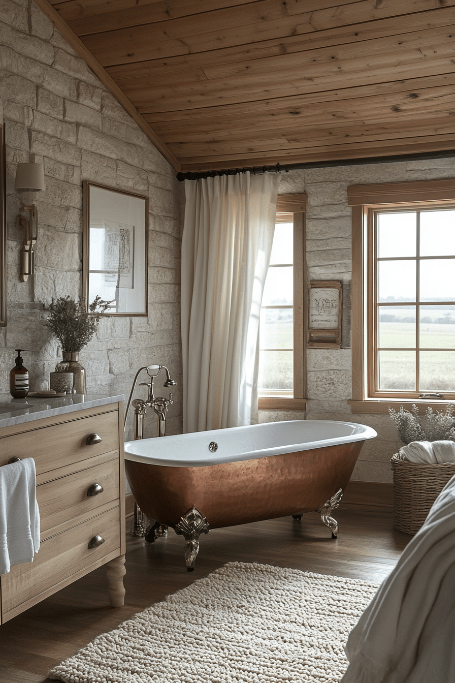 farmhouse style bathroom