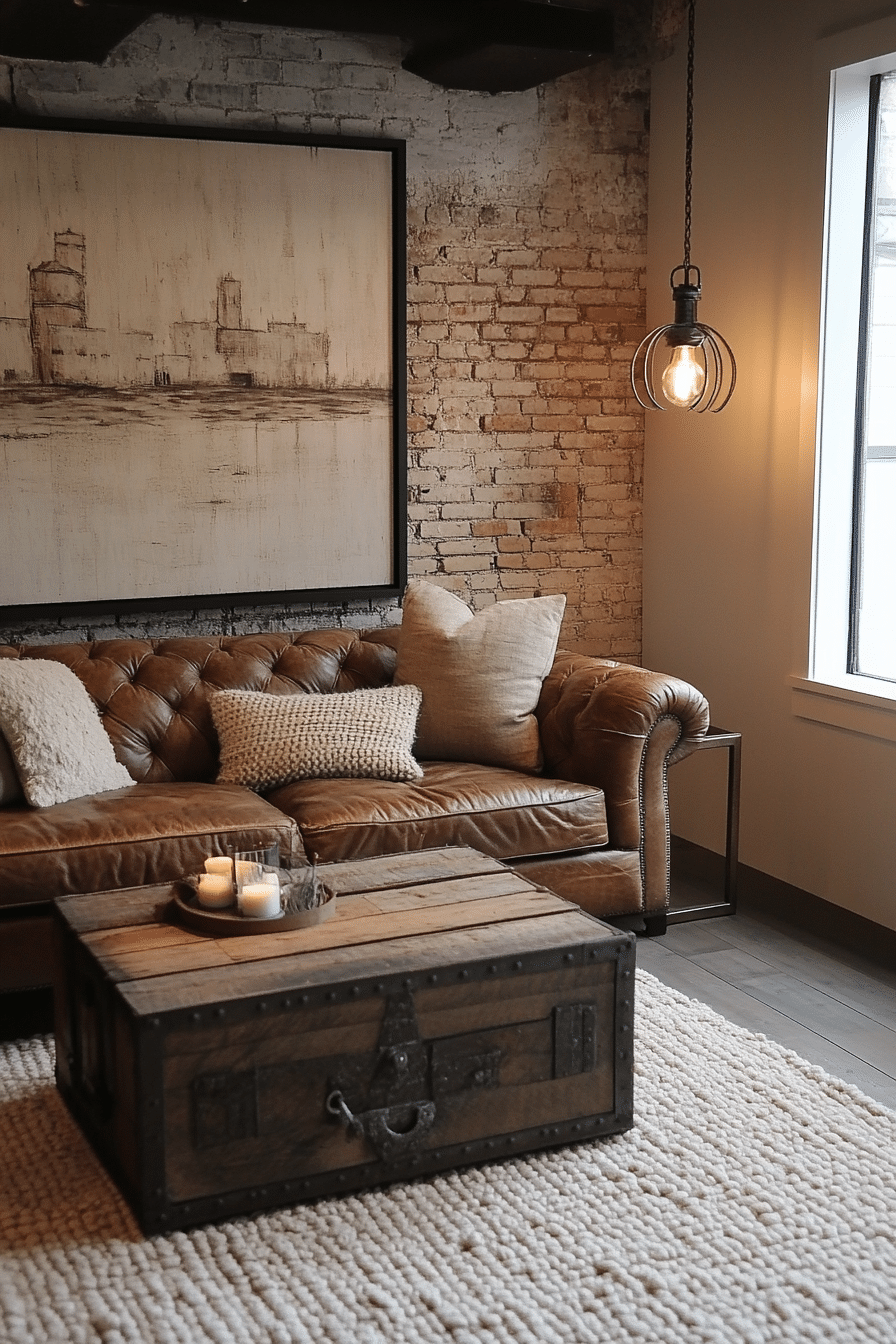 rustic modern living room