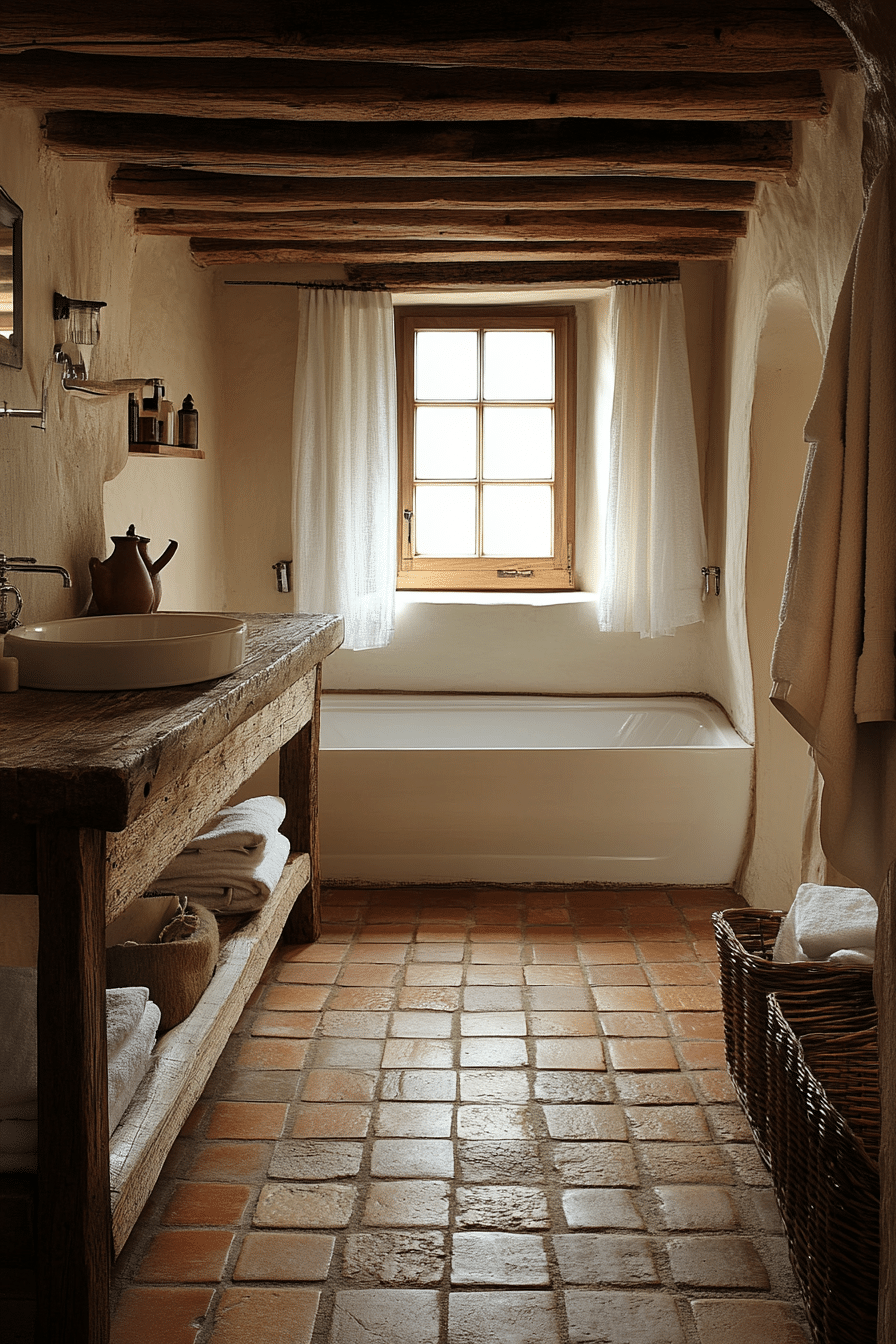 farmhouse style bathroom