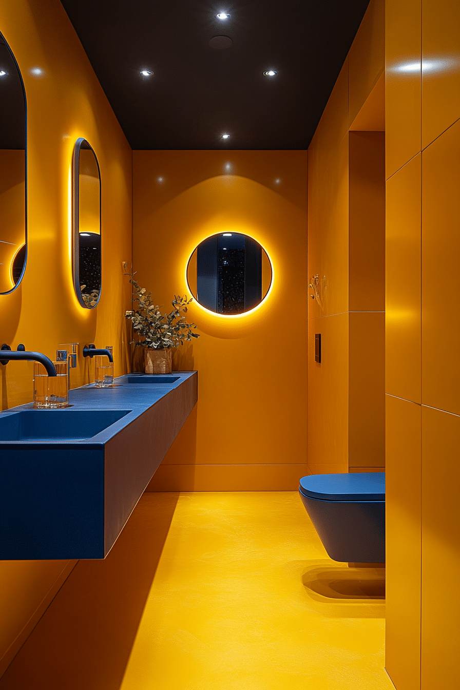 yellow and blue bathroom ideas