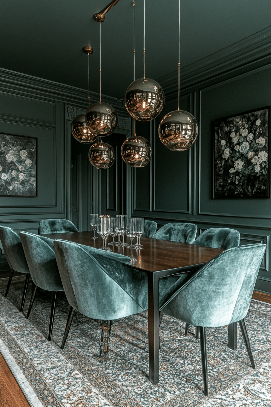 sage green dining room