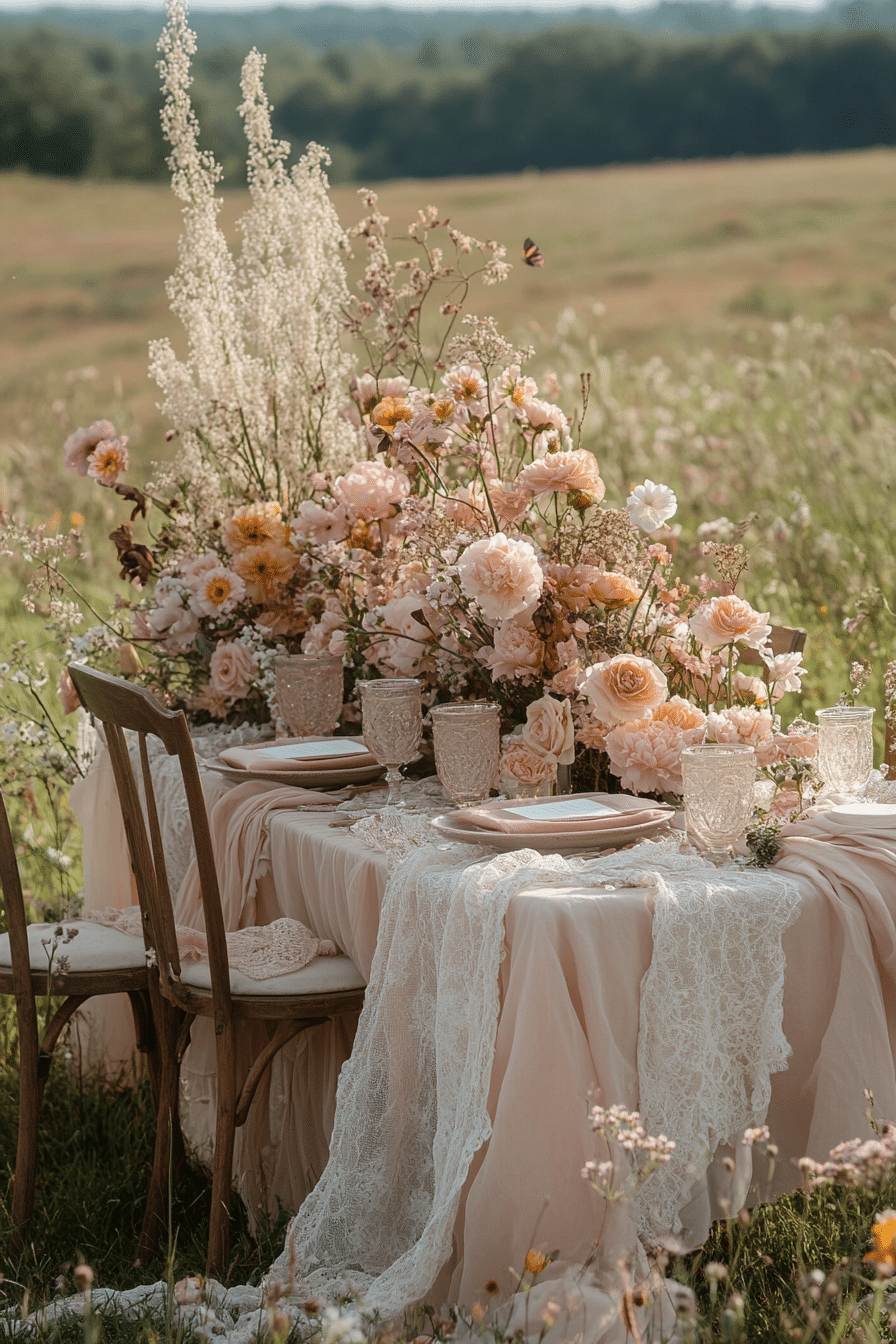 boho wedding table decorations