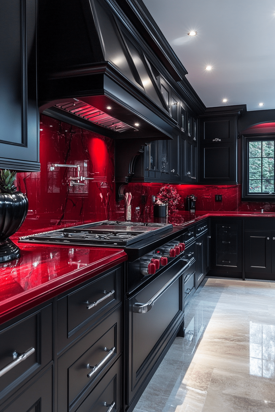 black kitchen cabinets