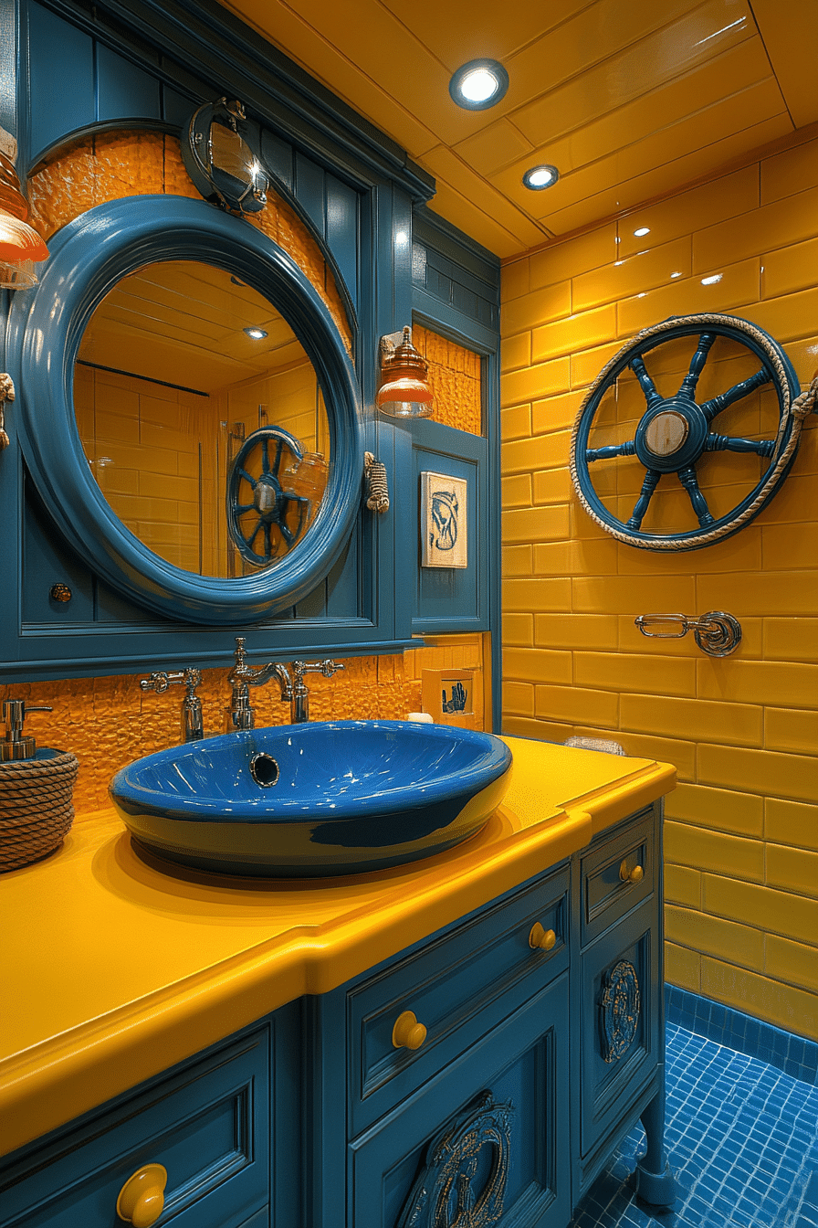 yellow and blue bathroom ideas