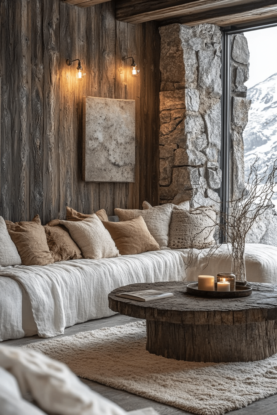 rustic modern living room