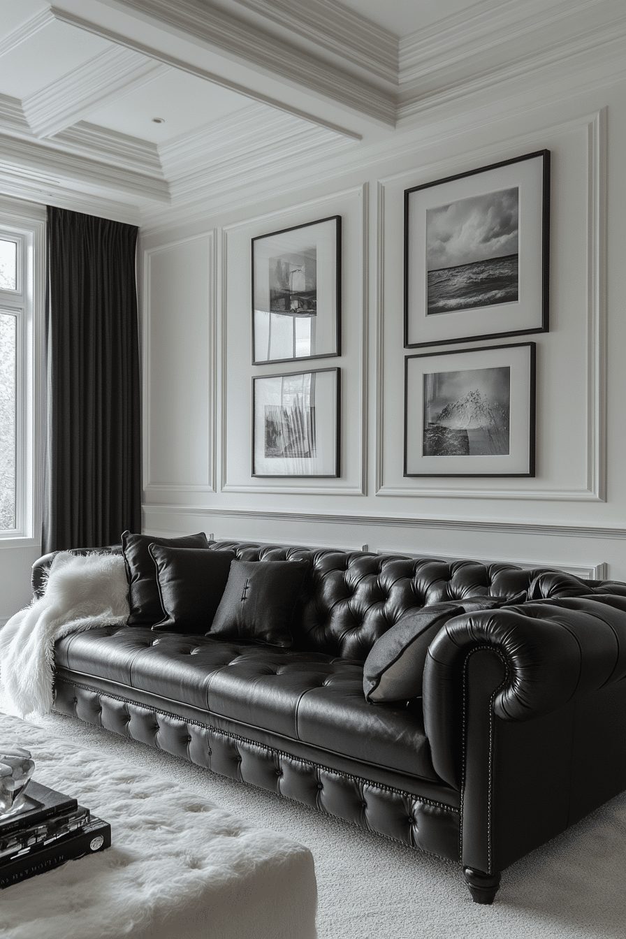 Black and white living room