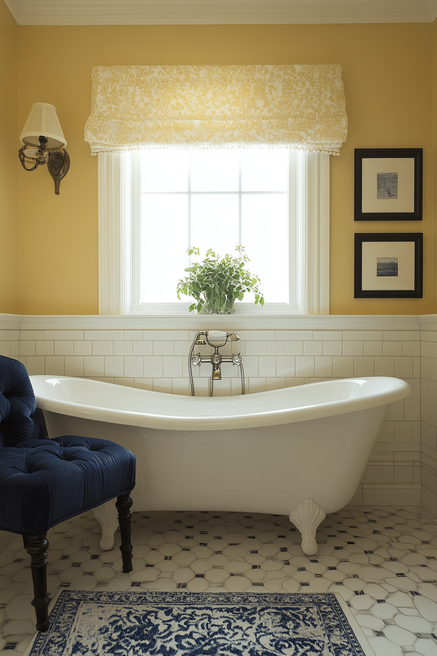 yellow and blue bathroom ideas