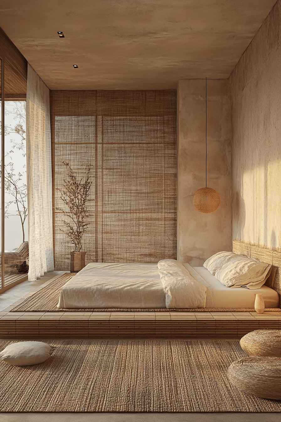 Serene Zen Retreat for Barndominium Bedroom Ideas