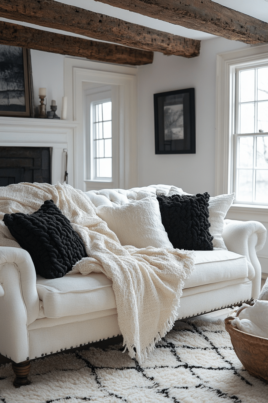 Black and white living room