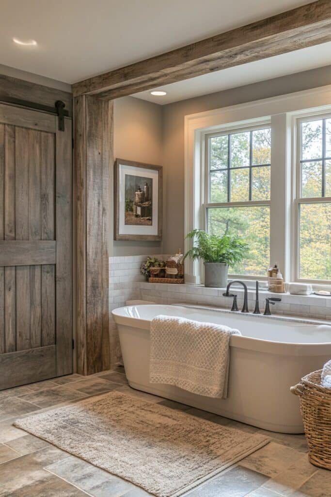 farmhouse style bathroom