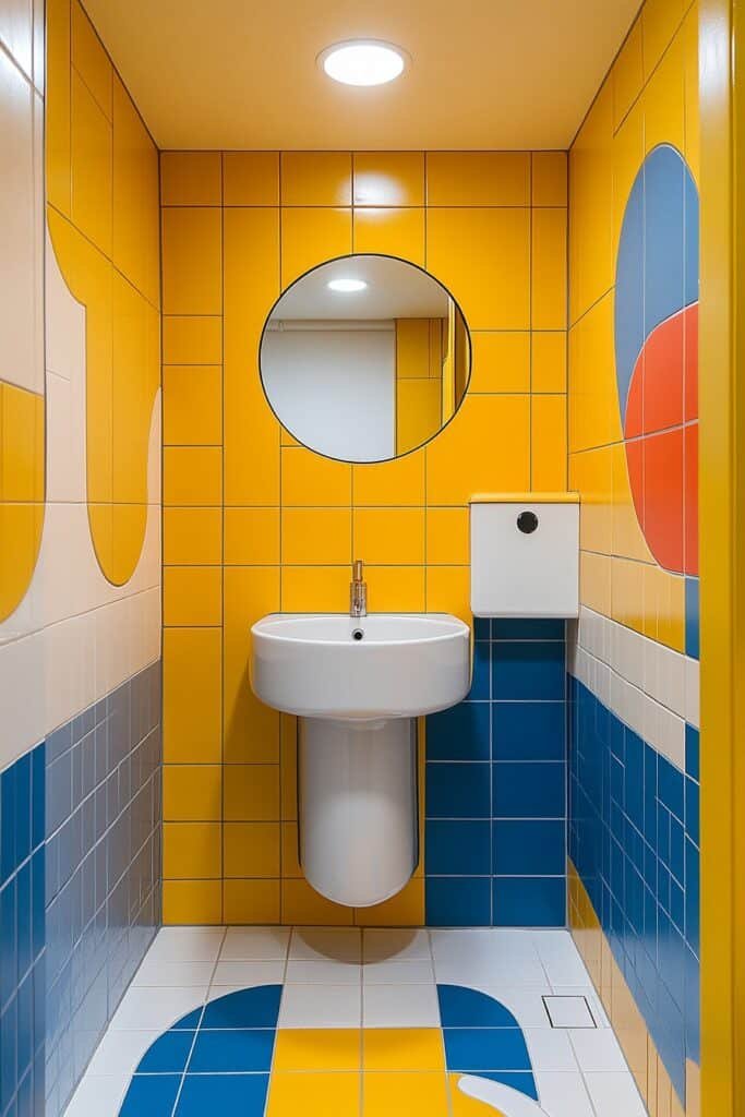 yellow and blue bathroom ideas