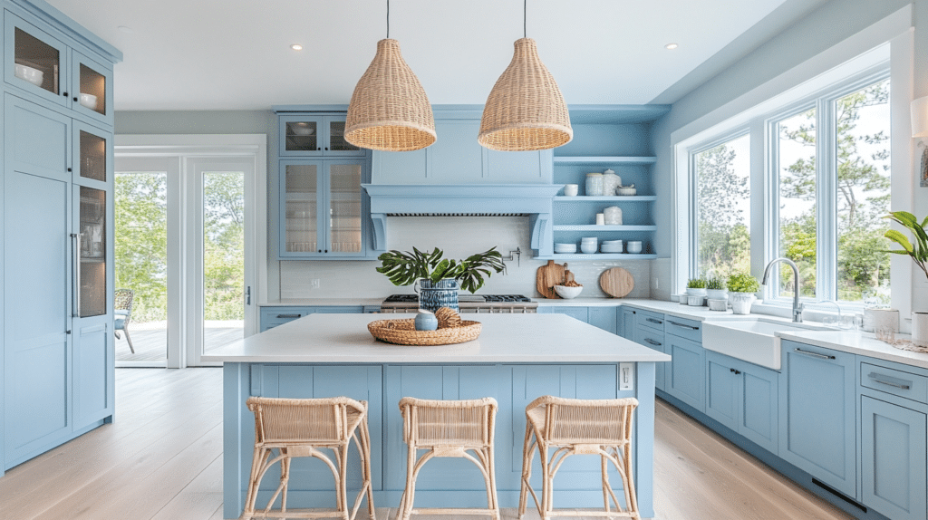 Powder Blue Kitchen Cabinets