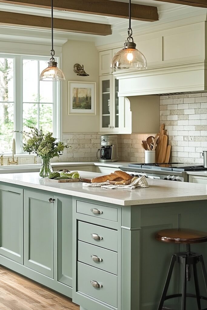 sage green kitchen