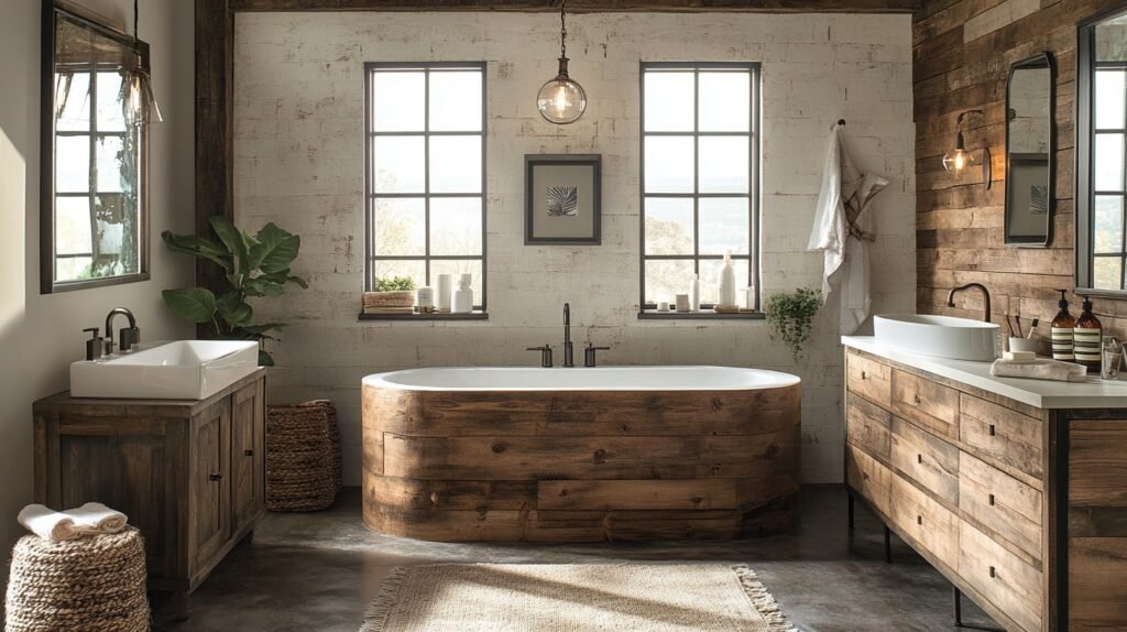 farmhouse style bathroom