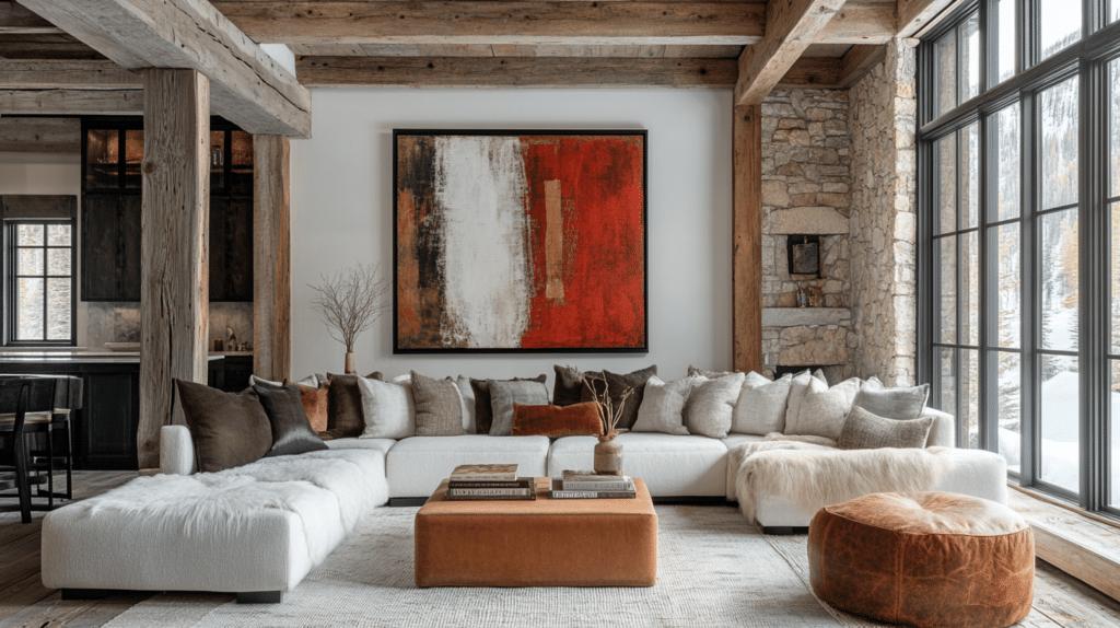 rustic modern living room