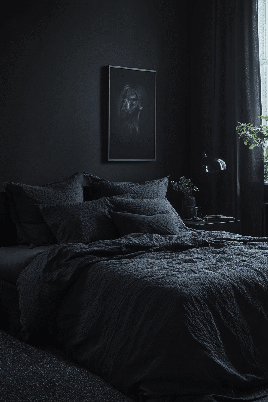 black bedroom