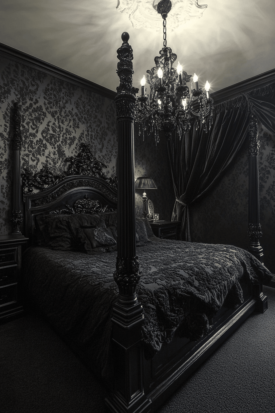 black bedroom