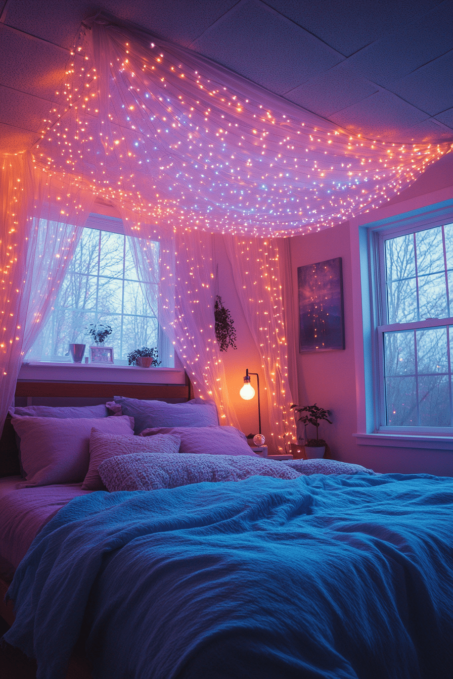 Boho Fairy Lights Bedroom Ideas