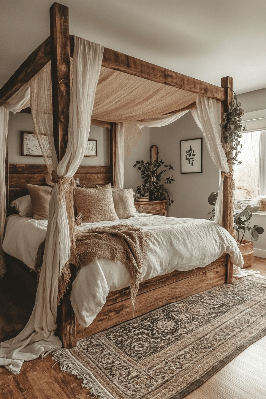 Boho Bedroom with Canopy