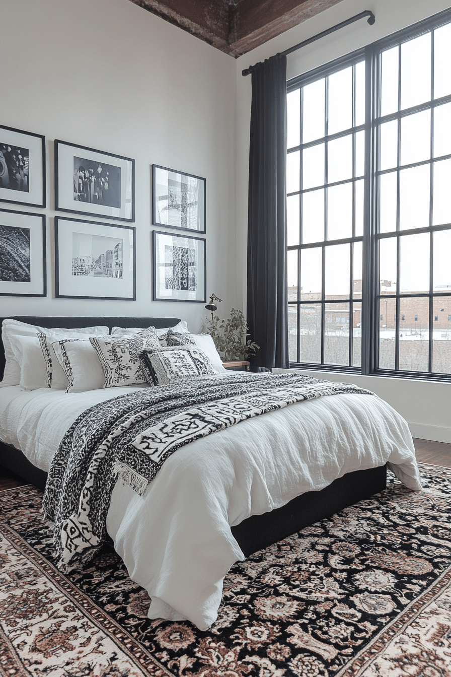 Monochrome Boho Bedroom