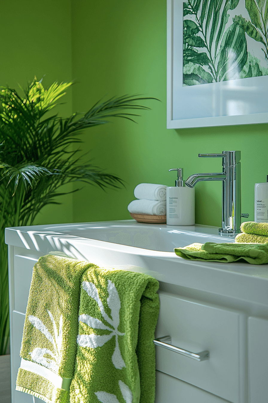 green bathroom