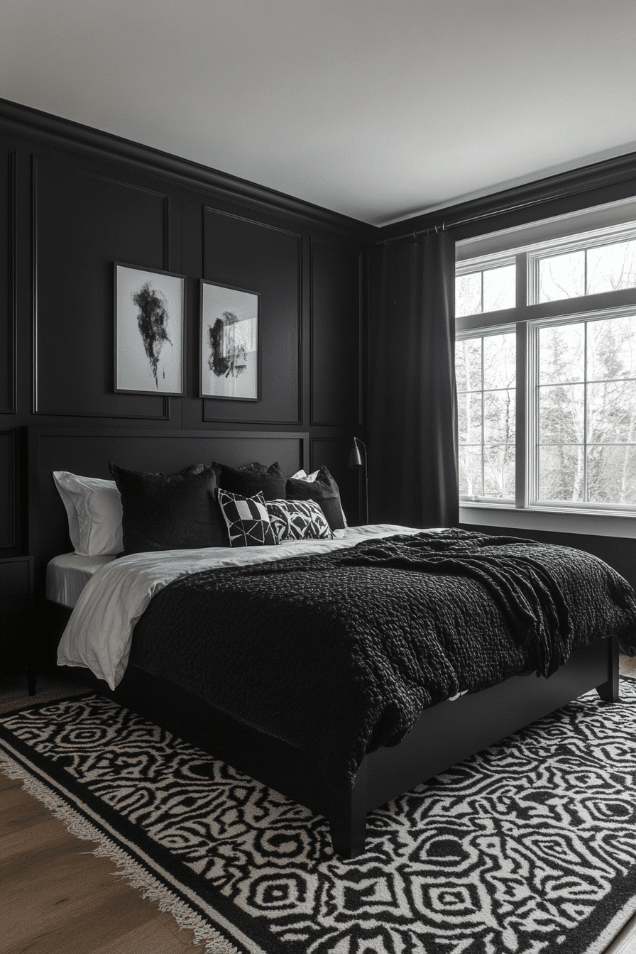 black bedroom