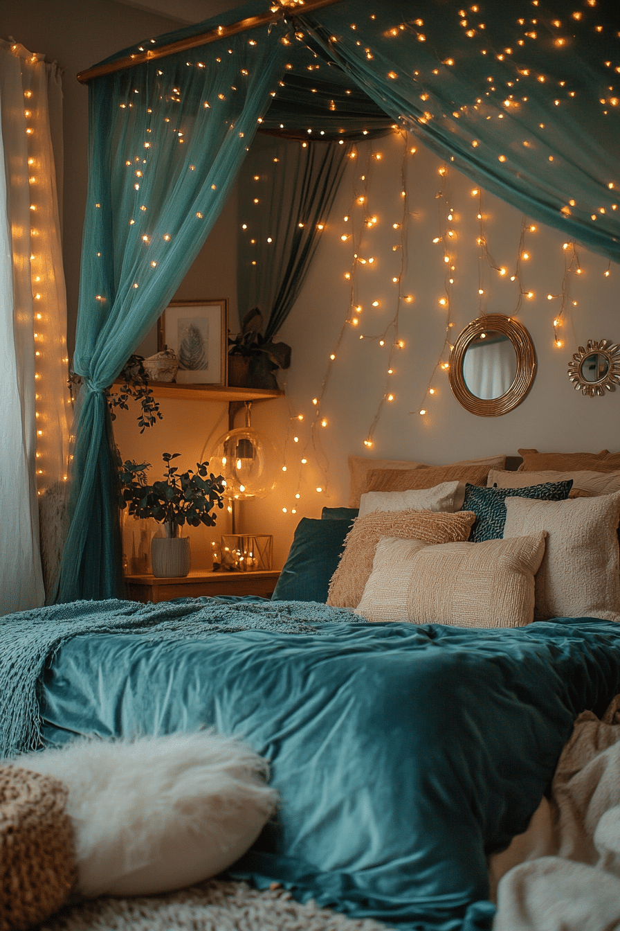 Boho Bedroom with Canopy